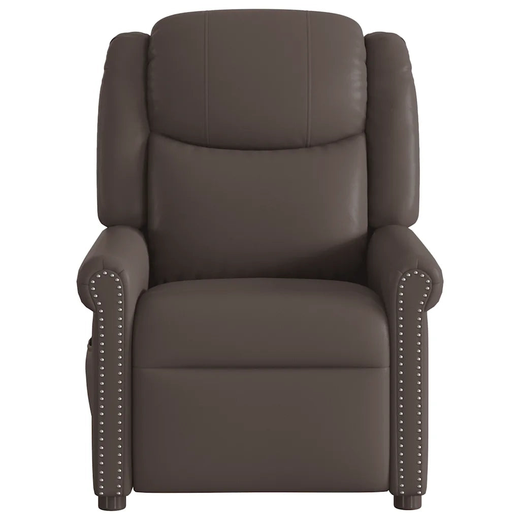 Poltrona Reclinabile Elettrica Marrone lucido Similpelle 3303415