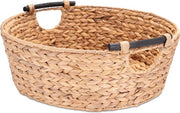 Mangiaerba rotondo in legno con maniglie e contenitore per piante acquatiche - 47cm - Grande cesto per stendere
