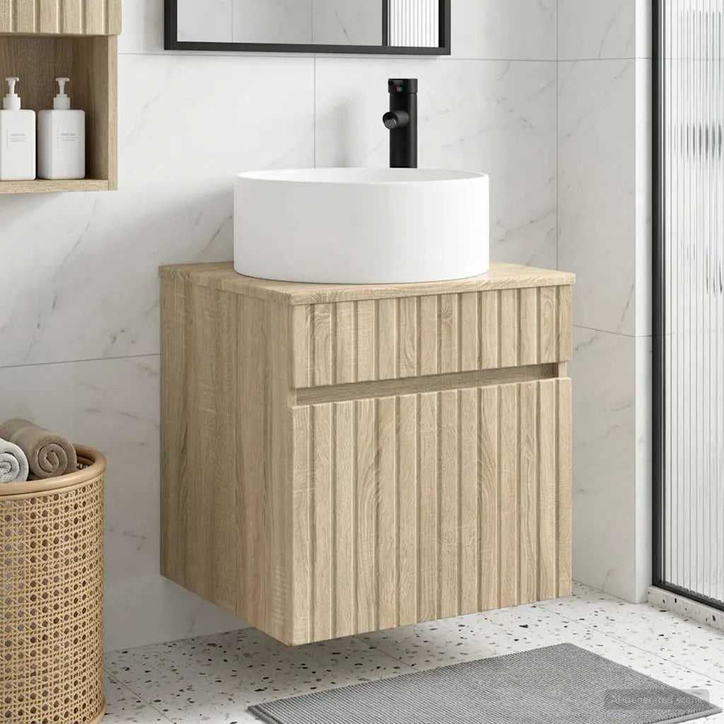 Mobile lavabo da parete Rovere Sonoma 49 x 44,5 x 65,5 cm