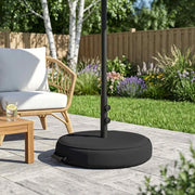 Base per Ombrello da Patio-Supporto per ombrellone 50 x 50 cm Acciaio Nero