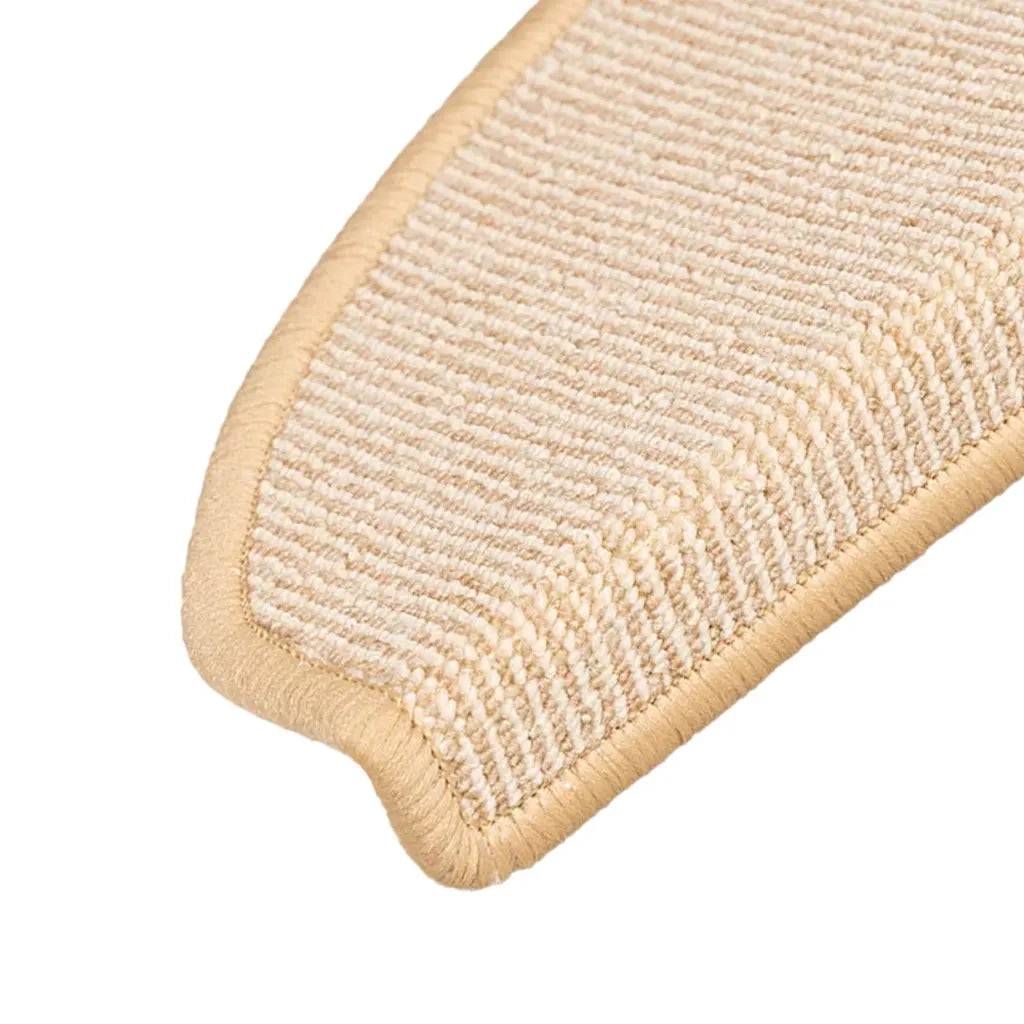 Tappetini per scale 15 pz 65x21x4 cm Crema Semicircolari Grandi 149861