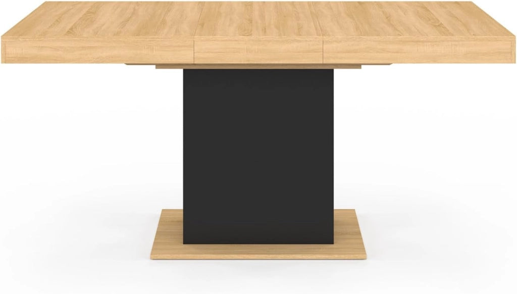 Tavolo da pranzo allungabile rettangolare Eden 4-6 persone legno e nero 120-160 cm