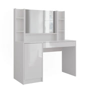 Vicco Tavolo da toeletta Bianco/bianco lucido 119.8 cm 4 parti