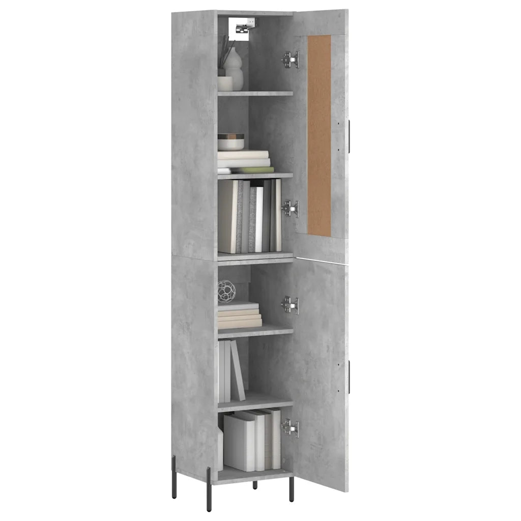Credenza Grigio Cemento 34,5x34x180 cm in Legno Multistrato 3200141