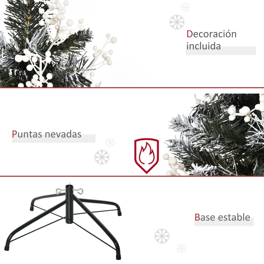 Albero di Natale Artificiale 120 cm ¨C zephmum ¨C Verde, Base in Acciaio Pieghevole