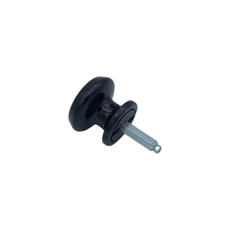 Maniglia su rosetta tonda SAGUATTI  821/60QQ in alluminio nero lucido