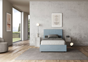Letto 1 Piazza e Mezzo 120x190 cm Senza Rete Mika Azzurro