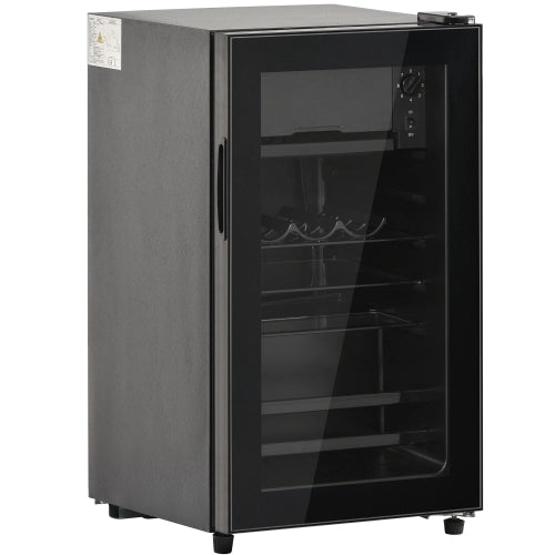 Mini frigorifero; congelatore; volume totale 76L; freezer 6L; compartimento frigorifero 70L; basso rumore; sistema di raffreddamento a compressore; efficiente energeticamente; mensole regolabili; nero