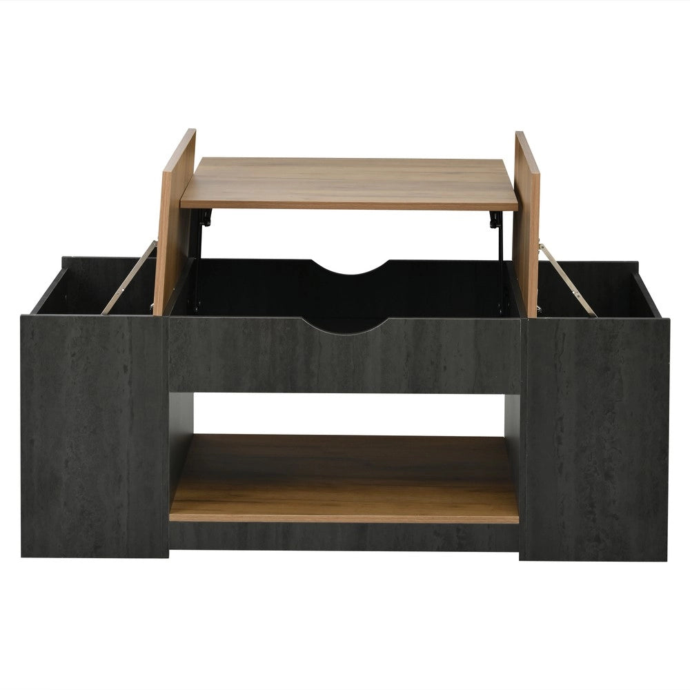 Tavolino da Caff¨¨ con Funzione Sollevabile ¨C MINIMAL ¨C Grigio, Design Moderno, 109.5 cm