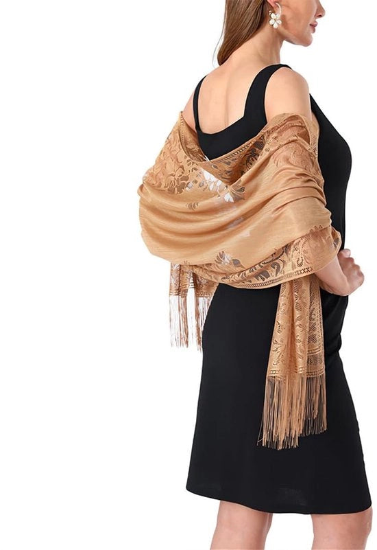 Sciarpa elegante in chiffon - Dimensioni: 185 cm x 65 cm - Leggera e soffice