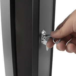 Posacenere a Colonna 30,5x106,3x24,7 cm in Metallo Nero Opaco 3L per Interno Esterno