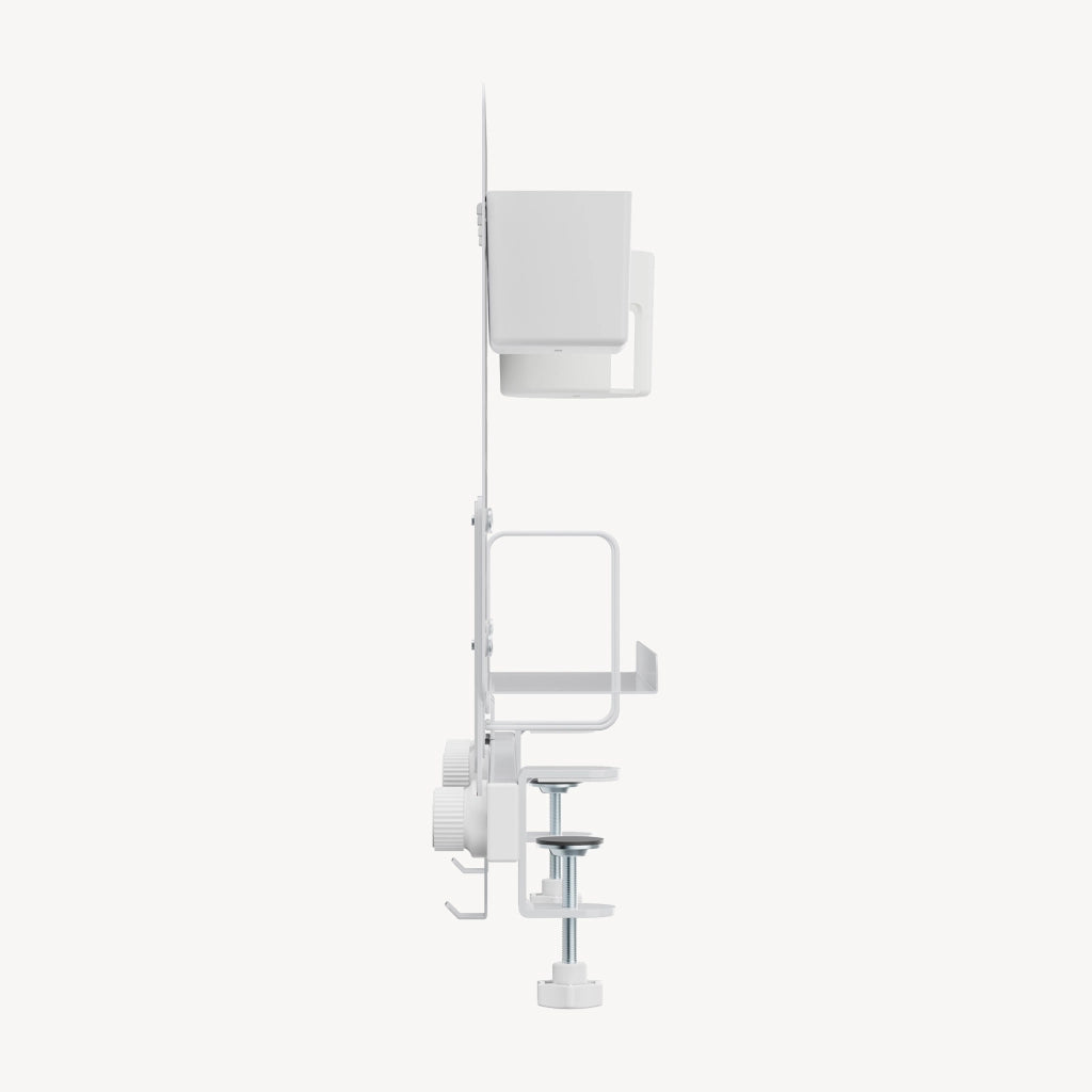 Organizzatore da Scrivania Sauda con Pegboard Pannello Forato 50 x 50 cm - Bianco [en.casa]