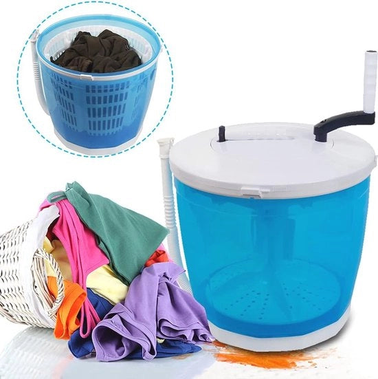 Mini Wasmachine Portatile con Centrifuga - 2-in-1 Wasmachine da Campeggio per 3 kg di Cenci - Ideale per Sdrai e Campeggio