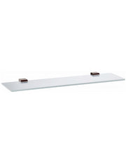 Mensola doccia NIL in vetro e ottone grigio metallo lucido 60 cm