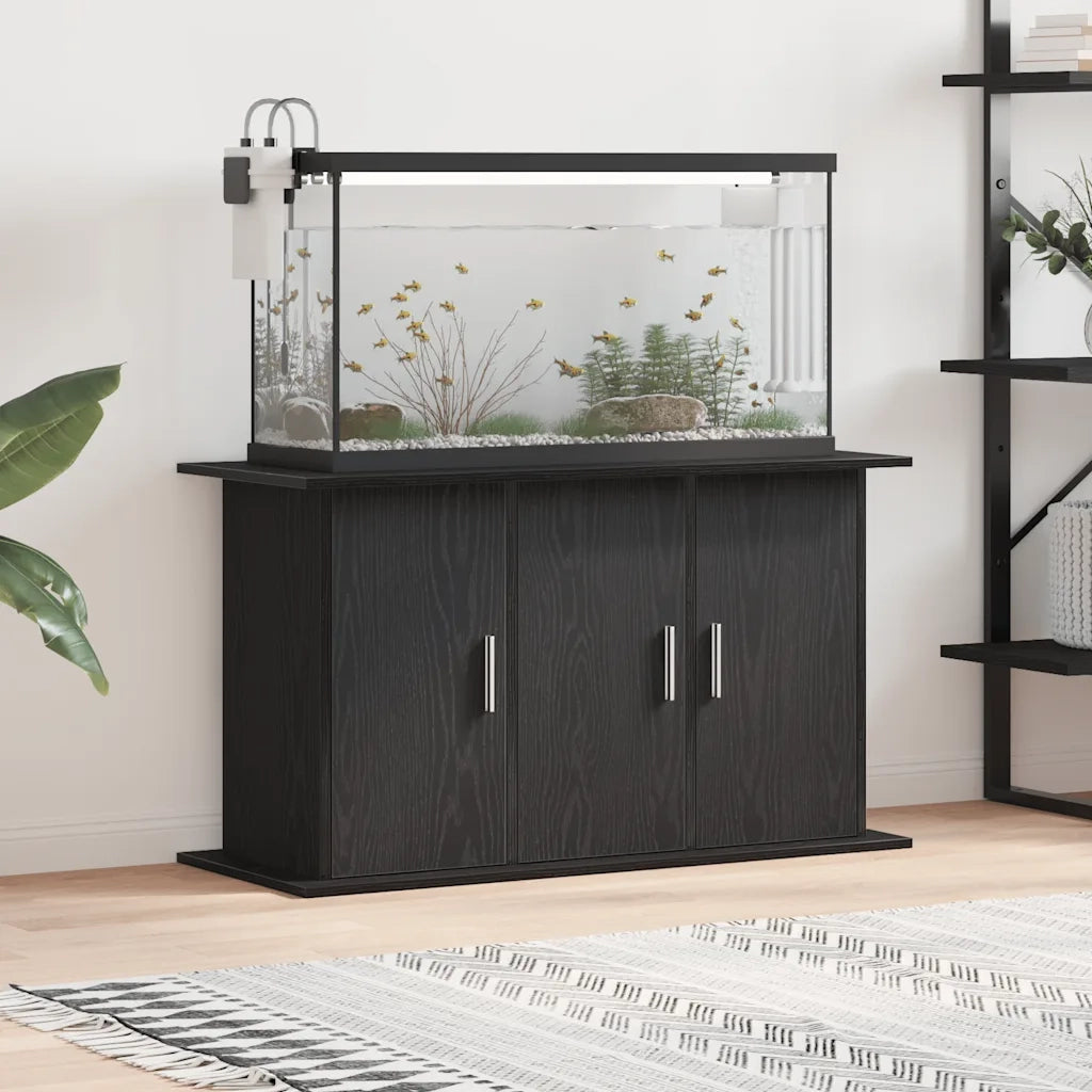 vidaXL Supporto Acquario 101x41x58 cm Legno Multistrato Rovere Nero