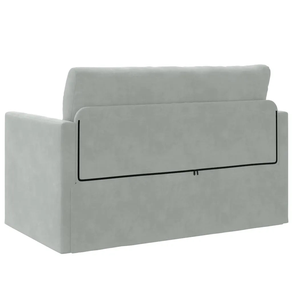 Divano letto-Sofa Letto-Daybed Grigio chiaro 124 x 204 x 61 cm Velluto