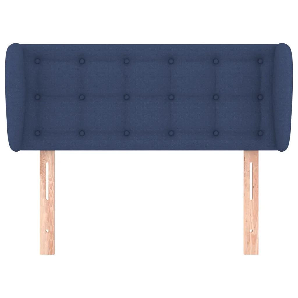 Testiera ad Orecchio Blu 103x23x78/88cm in Tessuto
