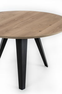 Tavolo Fisso Ø130x76 cm in Rovere Impiallacciato Henry Naturale