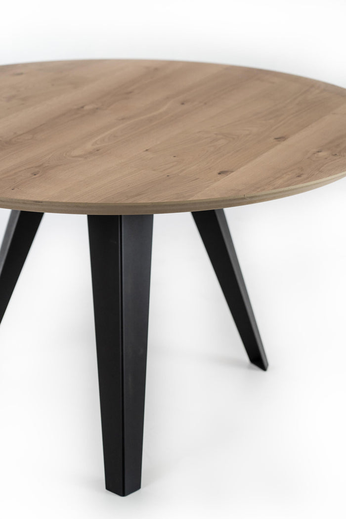 Tavolo Fisso Ø130x76 cm in Rovere Impiallacciato Henry Naturale