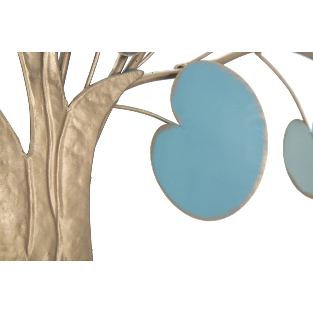 Decorazione in Metallo 3D Albero 5, Blu, Metallo, 89x2,5x90 cm