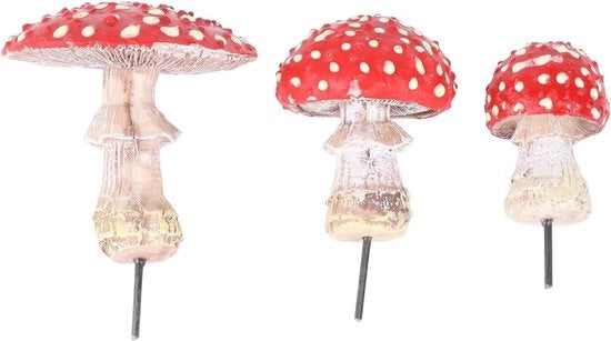 Decorazioni per giardino - Ornamenti per giardino decorativi - Illuminazione fungo - Decorazione di giardino con effetto luminescente con 3 pezzi - Accessori per giardino all'aperto