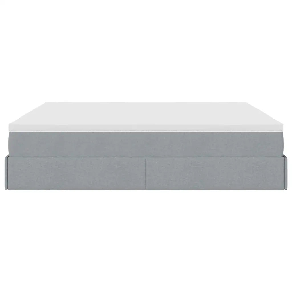 Struttura Letto Pouf con Materasso 180x200 cm in Tessuto 3311127