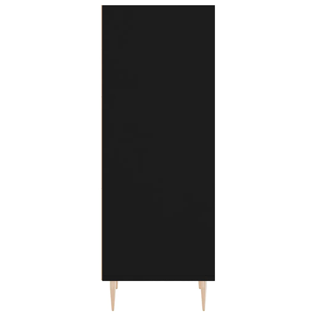 Credenza-Buffet-Armadio da cucina Nera 34,5x32,5x90 cm in Legno Multistrato 849527