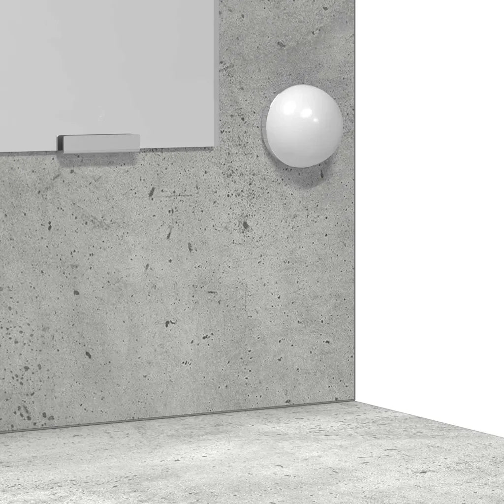 Set da tavolo da trucco con LED con porta 3 pcs Grigio cemento 3334284