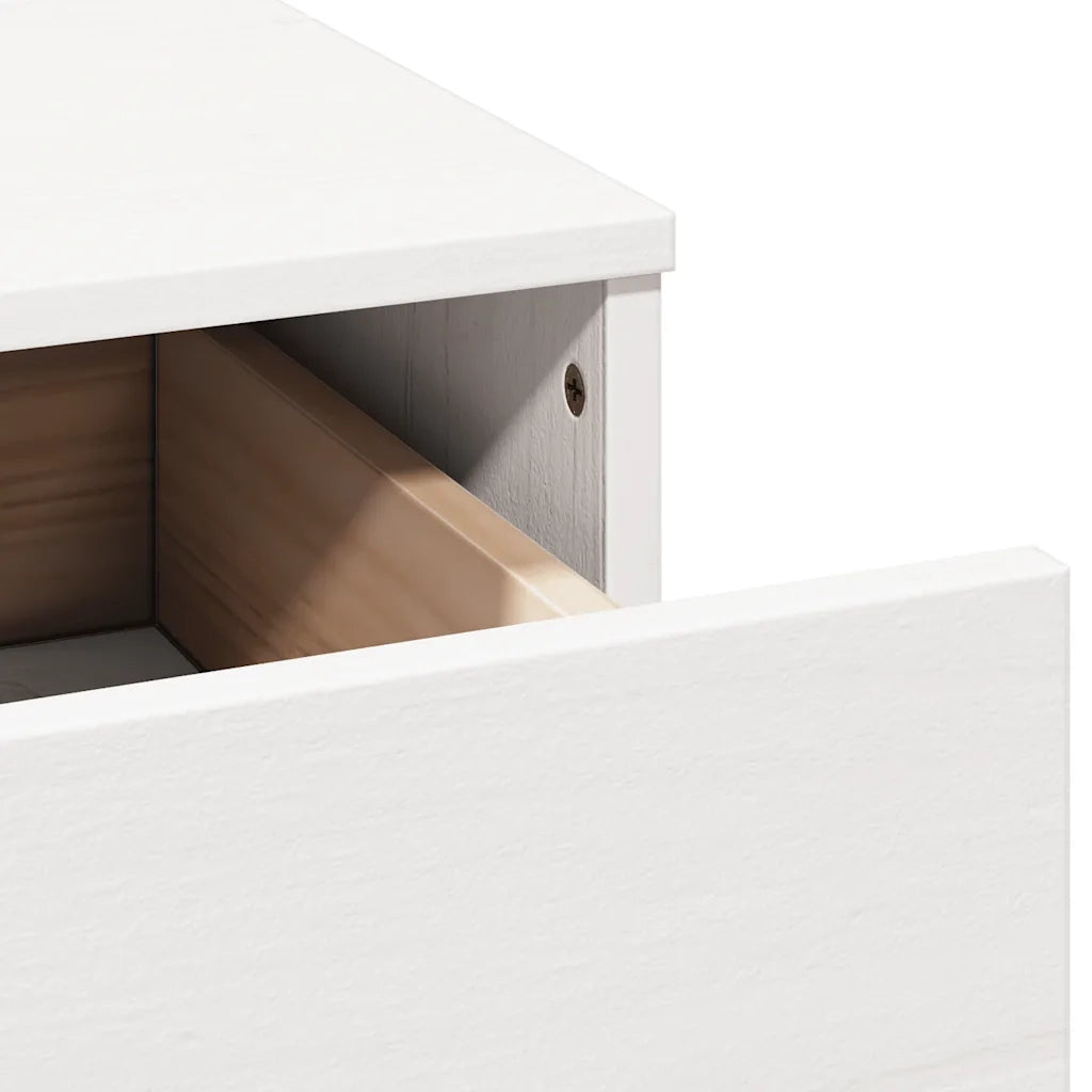 Set Toeletta con Specchio Bianco in Legno Massello di Pino cod mxl 65185