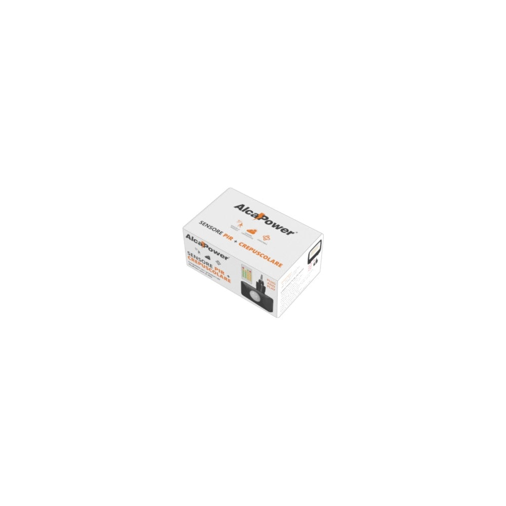 Alca power sensore pir pro + crepuscolare con telecomando