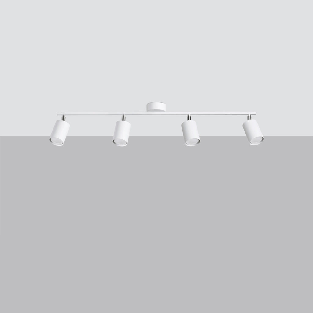 Faretto soffitto moderno 4 luci bianco GU10 PureLume