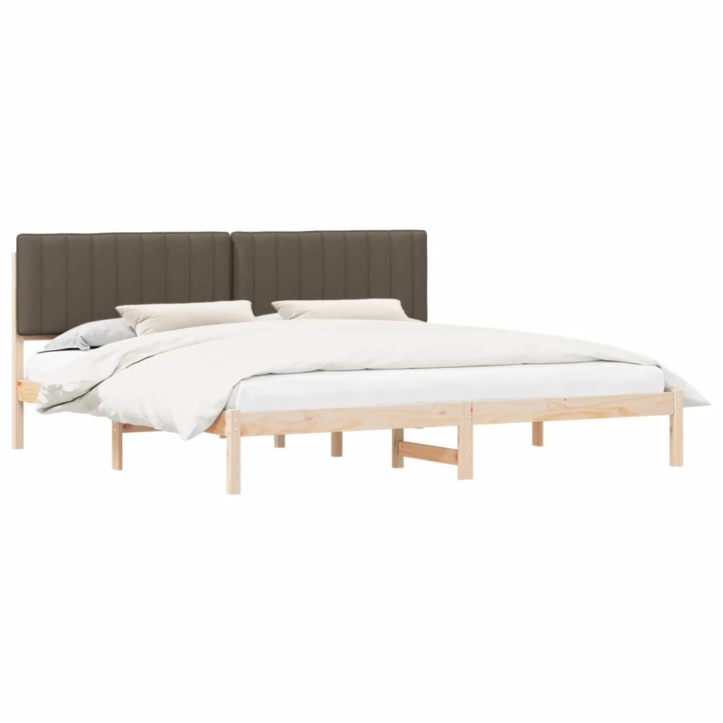Letto con Testiera Rivestita Talpa 200 x 200 cm Pino massello