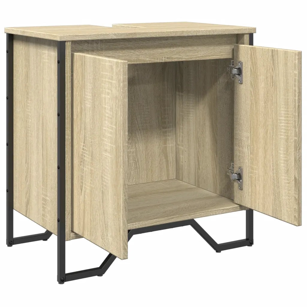 Mobile Lavabo | Armadio Lavabo Bagno Rovere Sonoma 60x35x60 cm in Truciolato