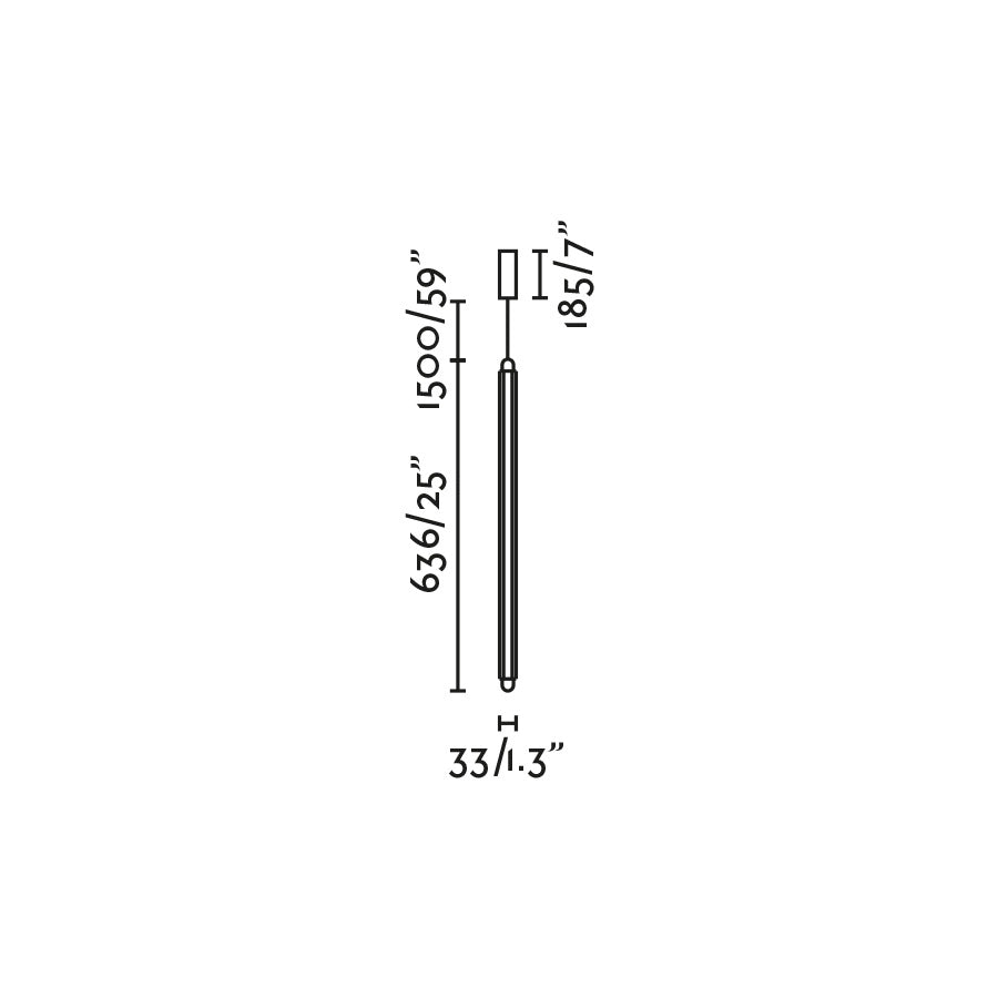 LUMINA 600 1L Sospensione nera 12W 2700K DALI