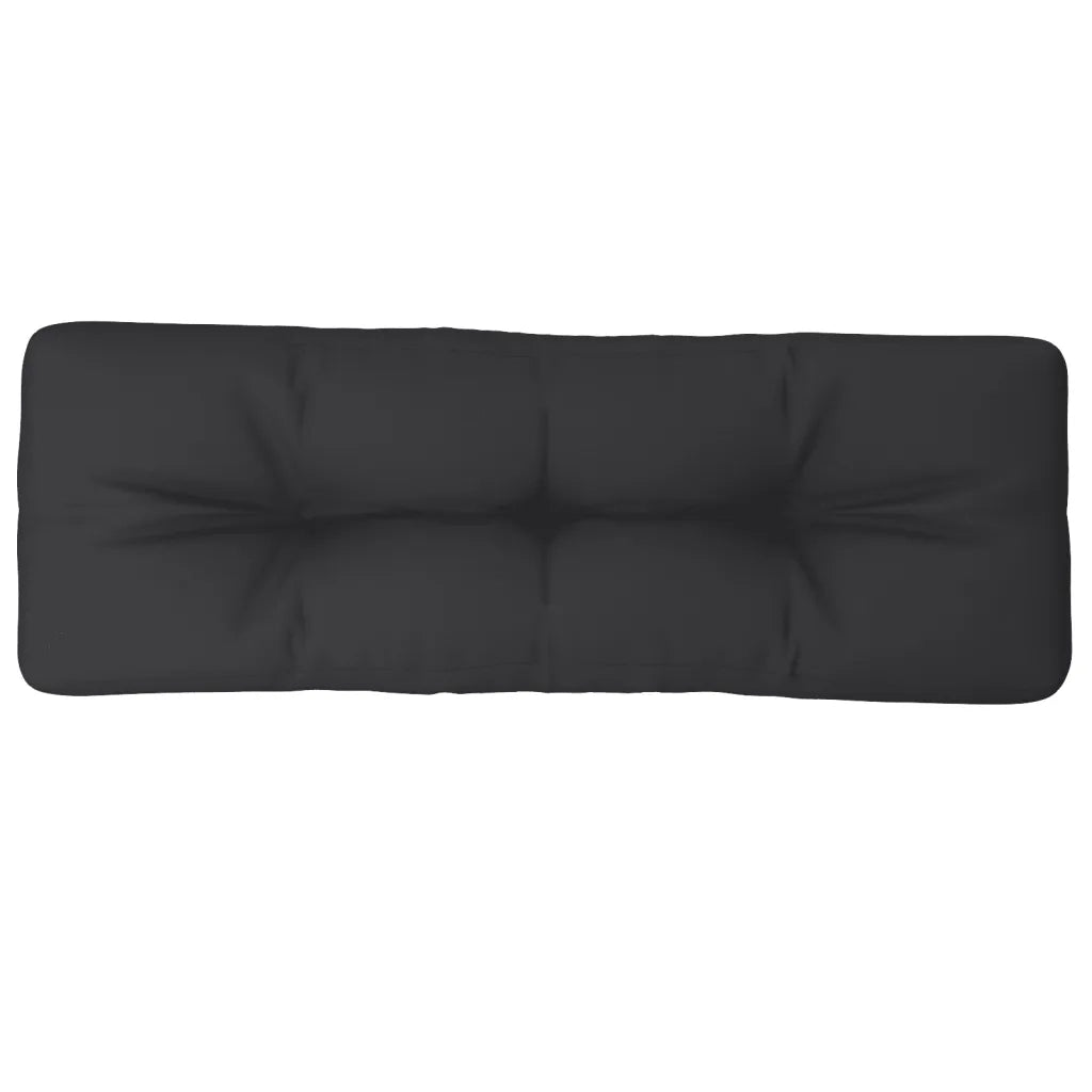 vidaXL Cuscino per Pallet Nero 120x40x12 cm in Tessuto