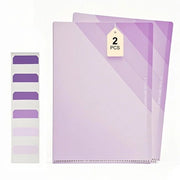 Setto di archiviazione espandibile 2-in-1, A4, 6 compartimenti, con etichette, per uso domestico, ufficio, scuola e viaggi - Viola Metallizzato