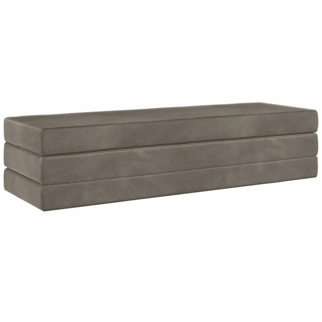 Divano Letto Pieghevole 180 x 67 x 45 cm Grigio Chiaro 900251