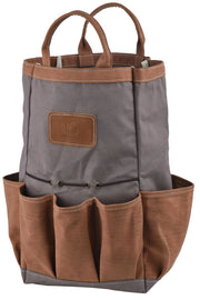 Borsa per Attrezzi da Giardino in Tela Impermeabile Marrone