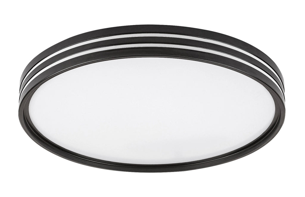 Plafoniera LED 39 cm 25W nero opaco tonda Epora Rabalux