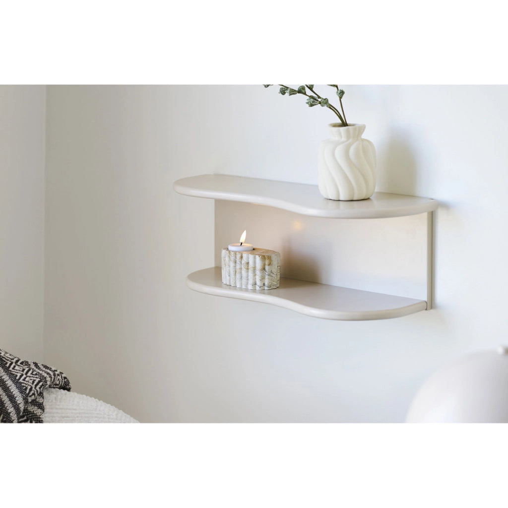 Portacandela Tealight, Beige, Cemento, 6,5x10,5x5,5 cm