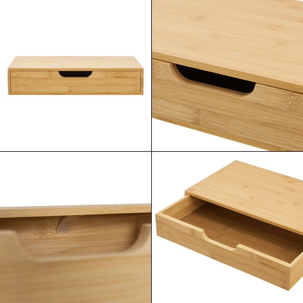 Set di 2 mensole da parete moderno mobile contenitore 40 x 24 x 8 cm naturale 03_0009736