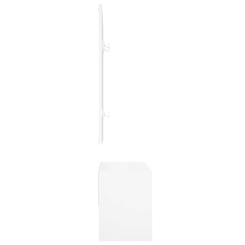 Set di Mobili da Corridoio Bianco in Legno Multistrato