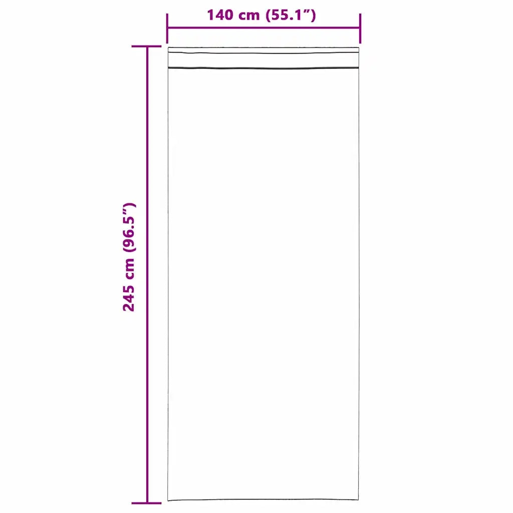 Tenda in Velo 2 pcs Grigio scuro 245 x 140 cm Poliestere 4108030