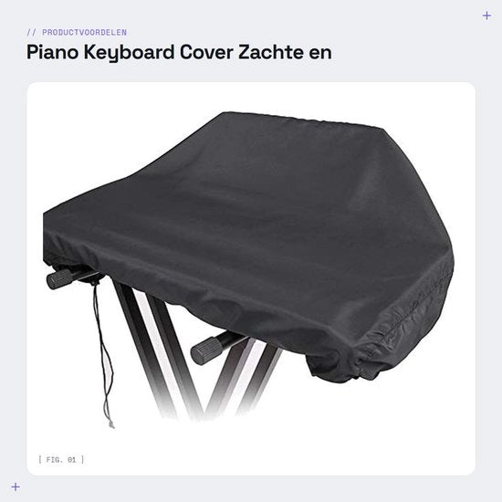 Hoes per pianoforte impermeabile - Hoes per pianoforte da 88 tasti - Hoes antistatico - Materiale duraturo - Peso leggero - Rivestimento interno morbido - Hoes per pianoforte con tessuto