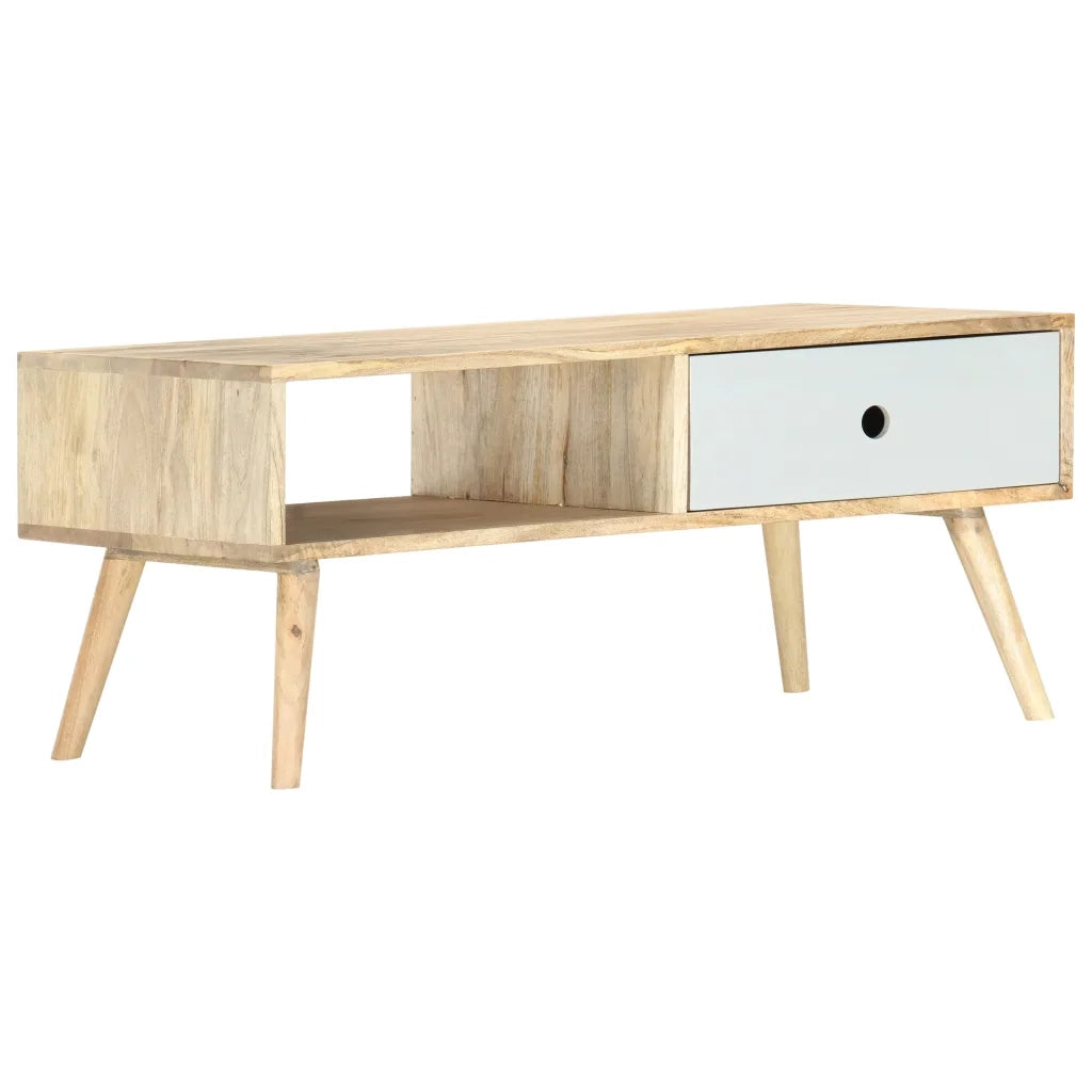 Tavolino da CaffÃ¨ 90x50x40 cm in Legno Massello di Mango cod mxl 26646