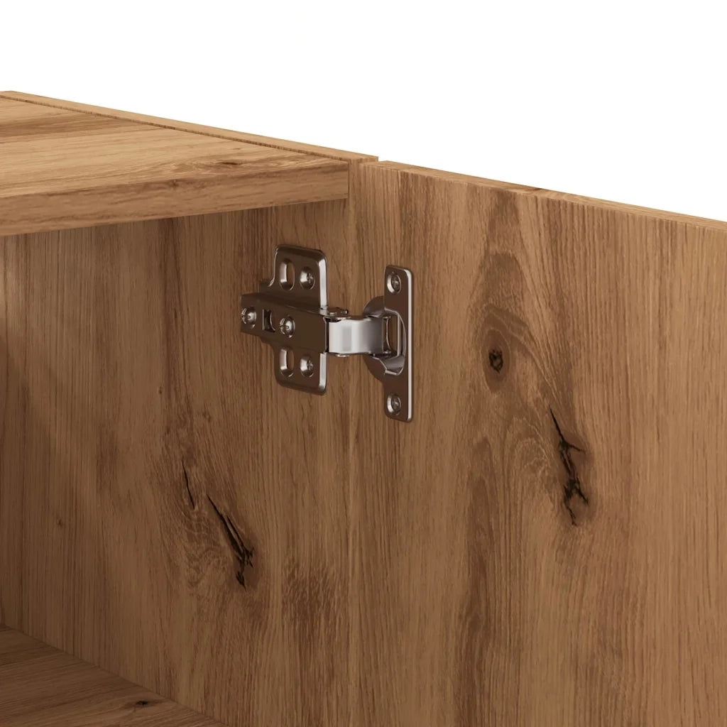 Armadietto a Muro Rovere Artigianale 60x31x60 cm in Truciolato
