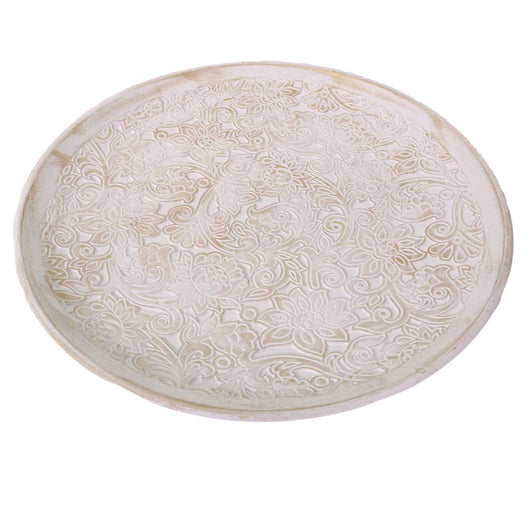 Centrotavola legno bianco tondo cm Ø50xh5