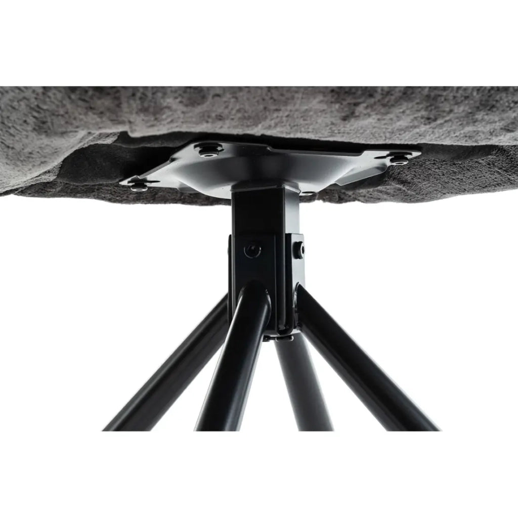 Set di 2 sedie YUMENA – Tessuto grigio – Gambe in metallo – Design compatto – Eleganza sobria e contemporanea