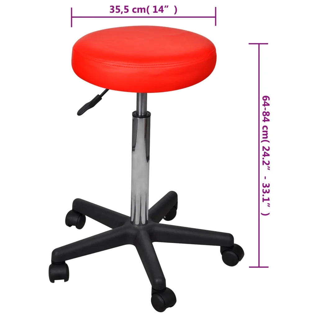 Sgabelli da Ufficio | Sedia da Gaming 2 pz Rossi 35,5x84 cm in Similpelle