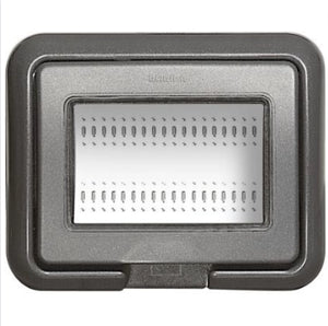 Bticino luna placca ip55 autoportante 3 posti antracite 24603l
